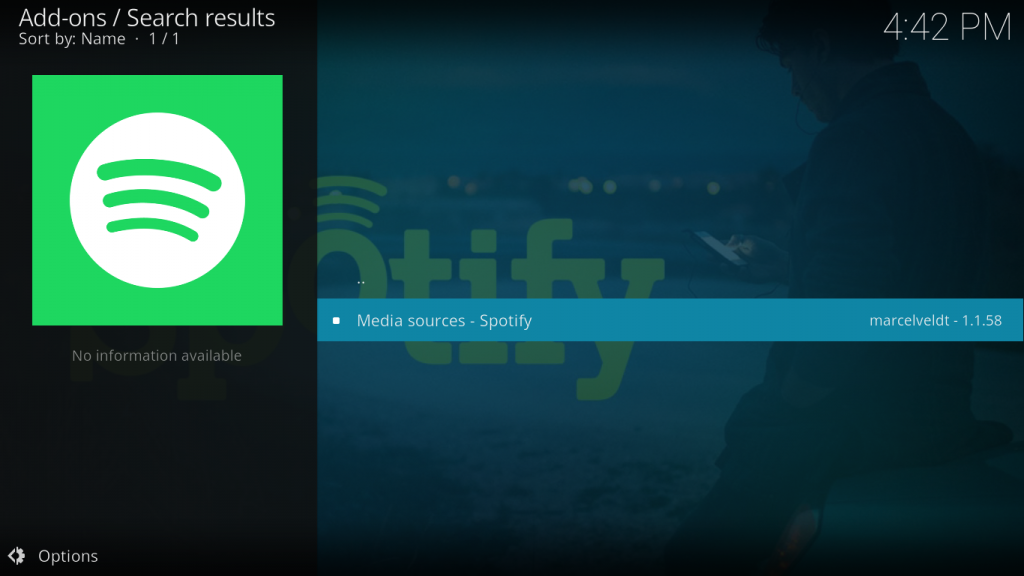 Kodi Spotify add-on